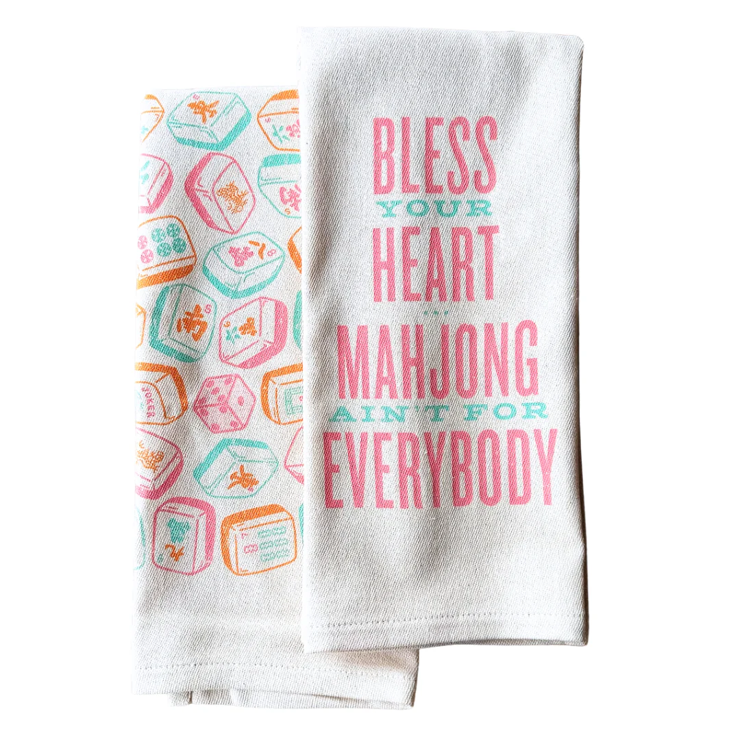 Bless Your Heart Mahjong Kitchen Towel