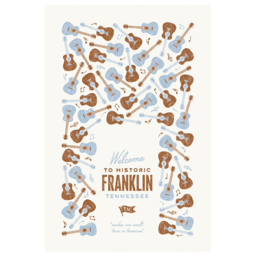 Historic Franklin Guitar Kitchen Towel