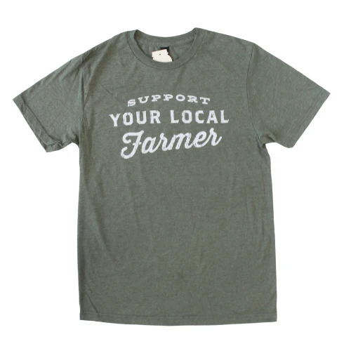 Support Your Local Farmer Green Shirt