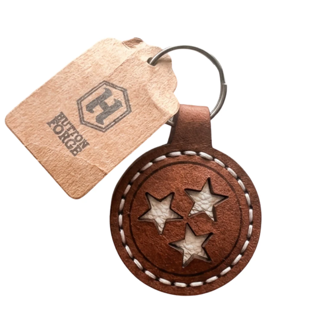 Tristar Leather Keychain